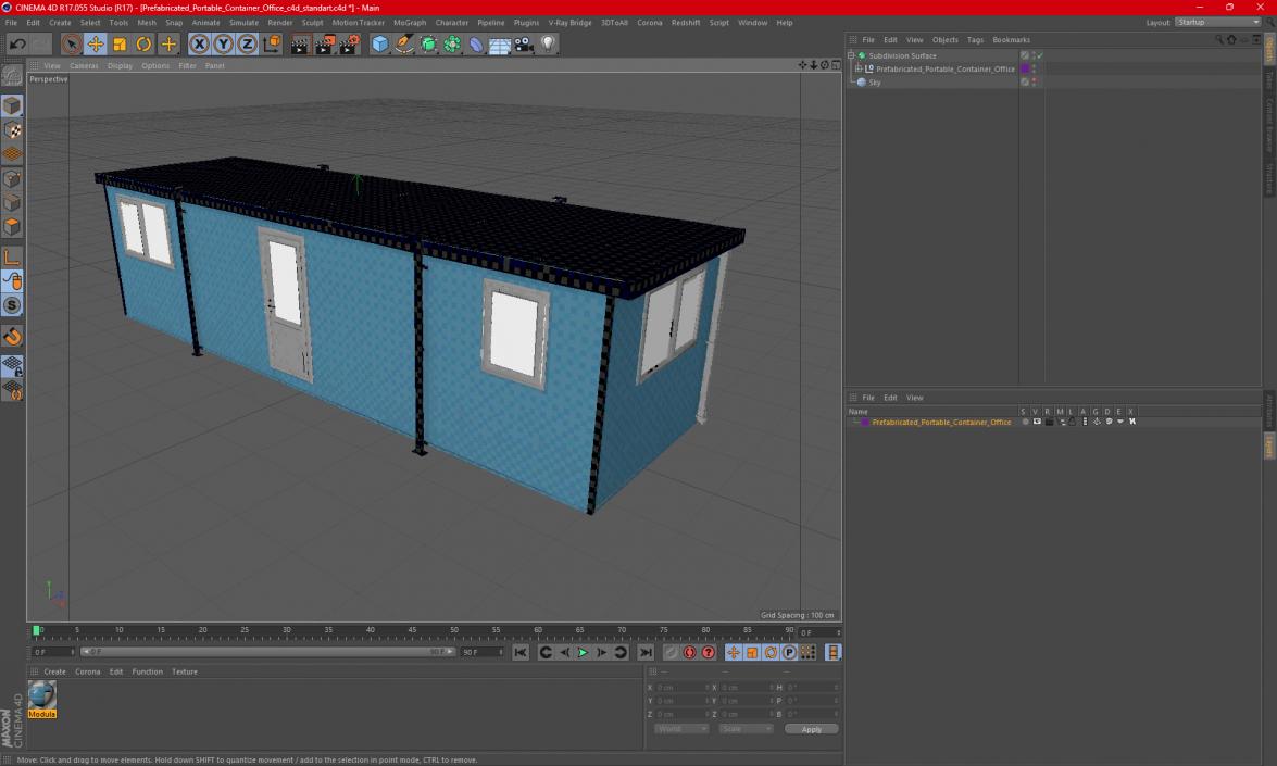 Prefabricated Portable Container Office 3D model