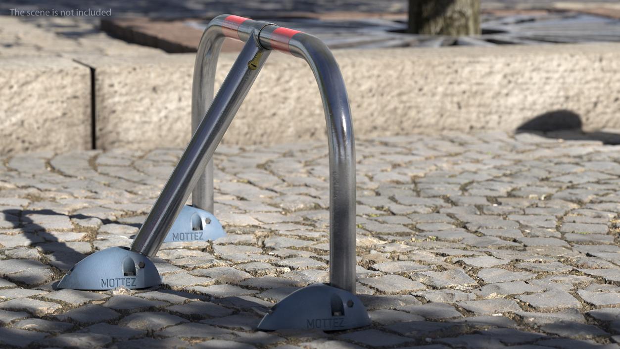 Mottez Folding Parking Barrier Rigged 3D