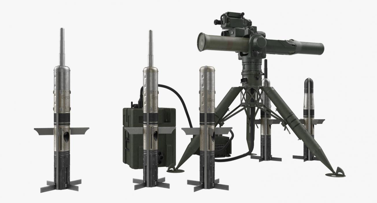 3D BGM-71 TOW Missile System Collection