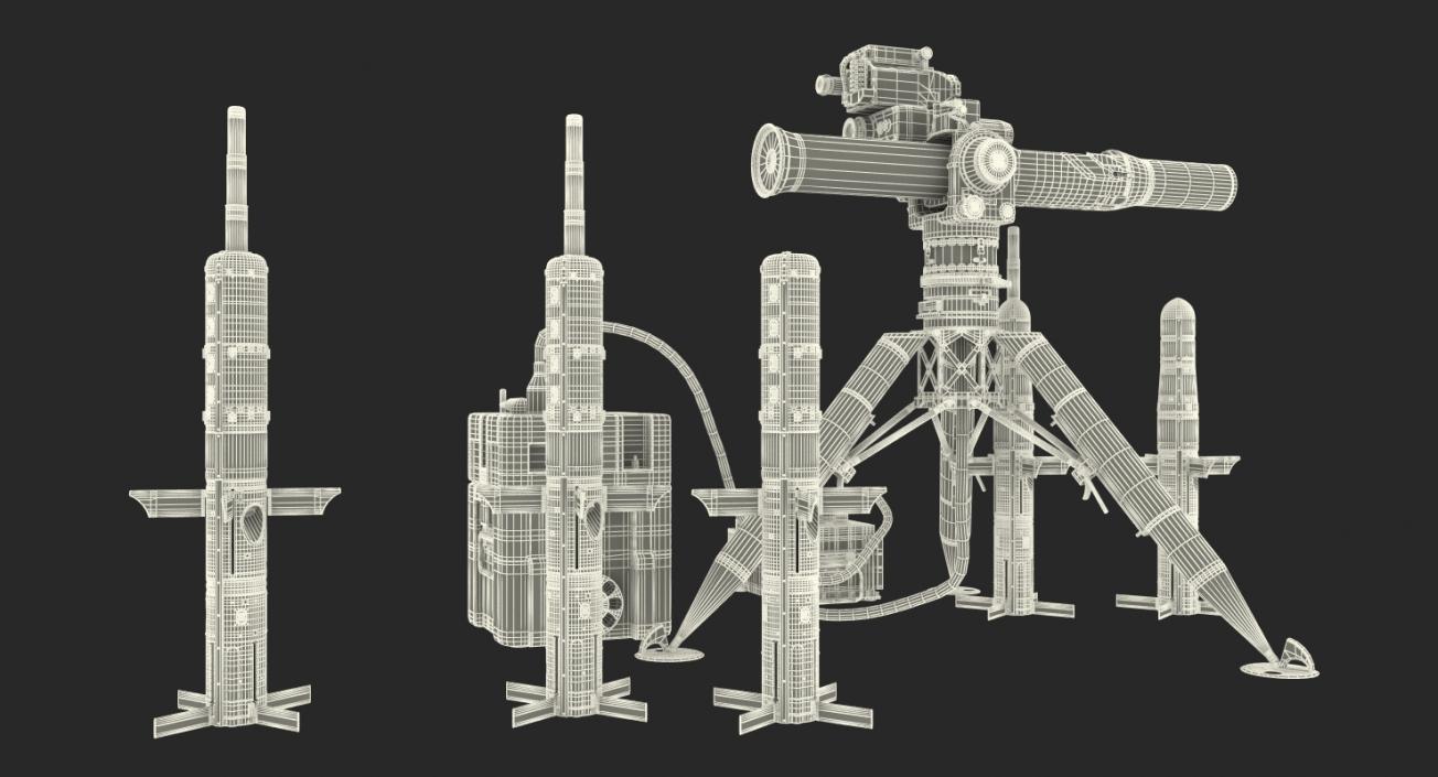 3D BGM-71 TOW Missile System Collection