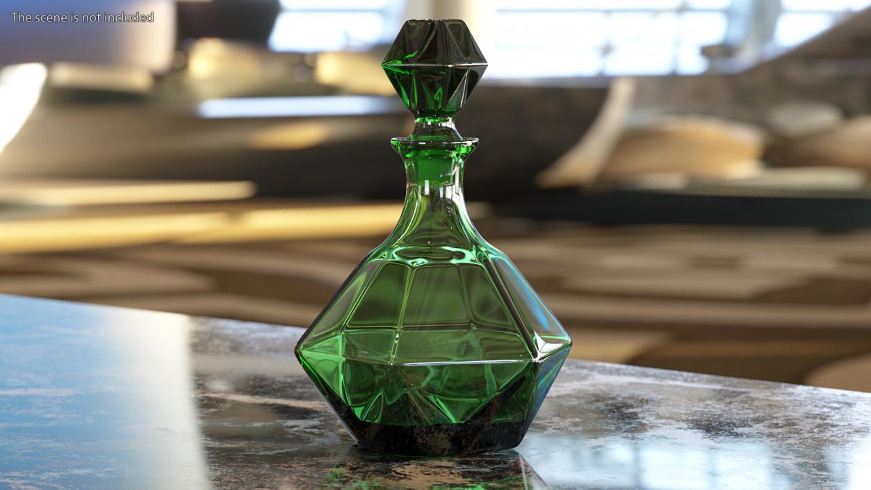 3D model Green Glass Decanter