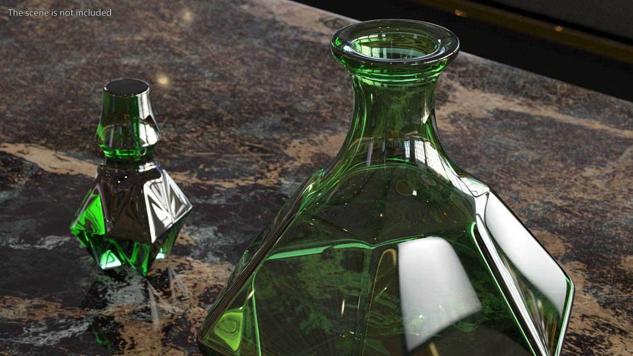 3D model Green Glass Decanter