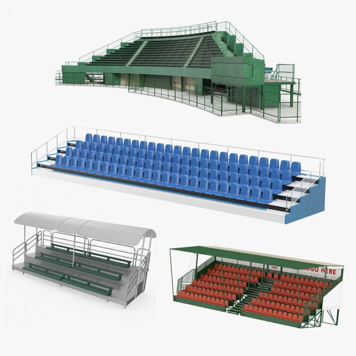 Stadium Seating Tribunes Collection 2 3D