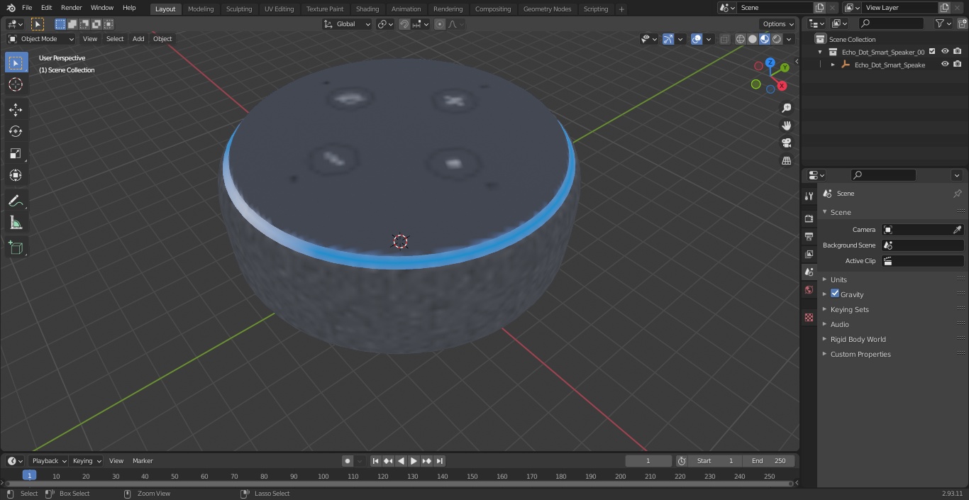 Echo Dot Smart Speaker 3D