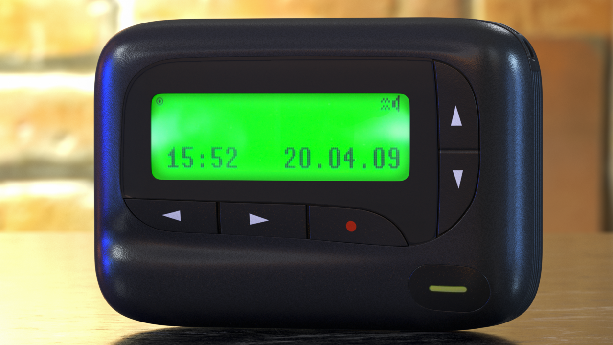 3D model Pager Screen On