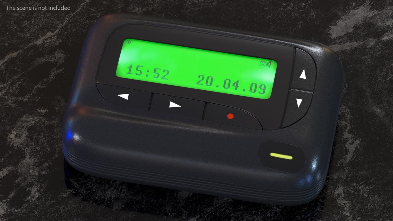 3D model Pager Screen On