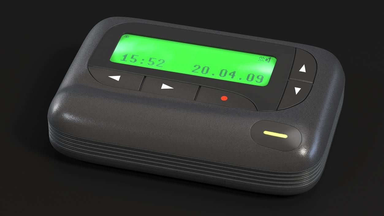 3D model Pager Screen On