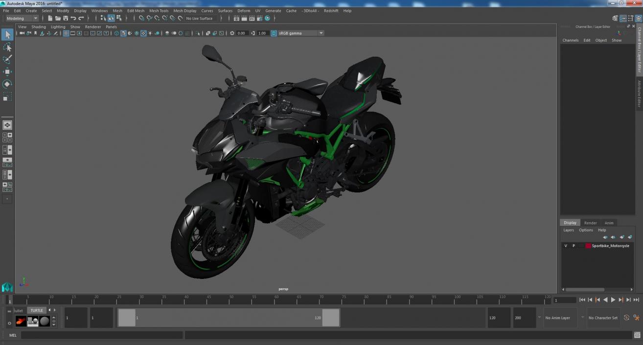 3D model Sportbike Motorcycle