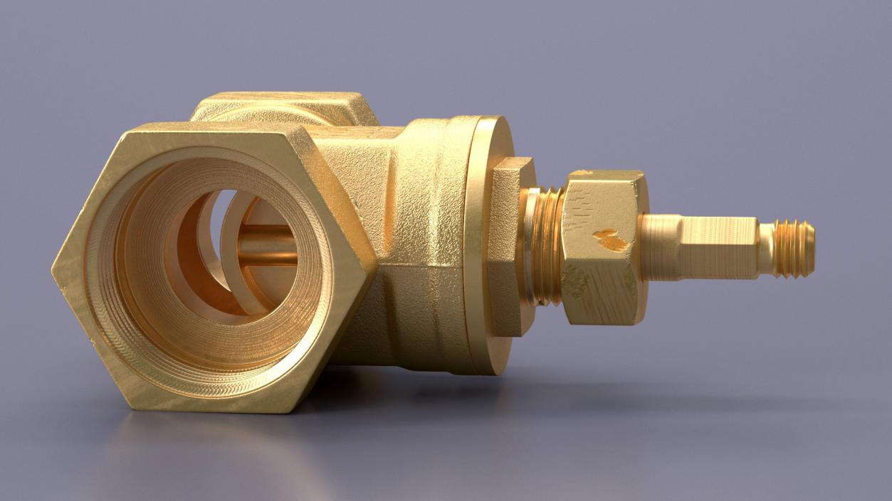 3D Brass Gate Valve