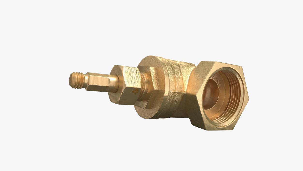 3D Brass Gate Valve