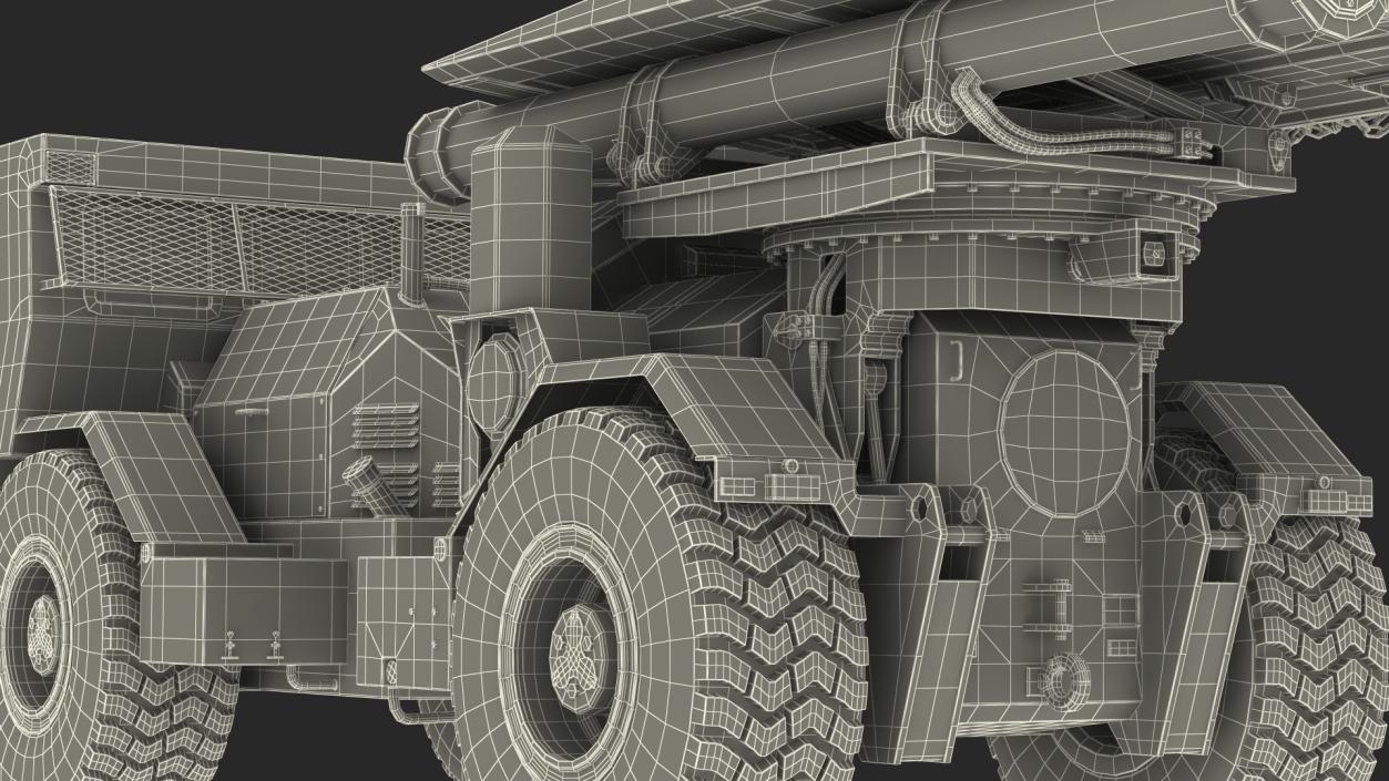 3D White Hydrema 910 Mine Clearing Vehicle Used Rigged