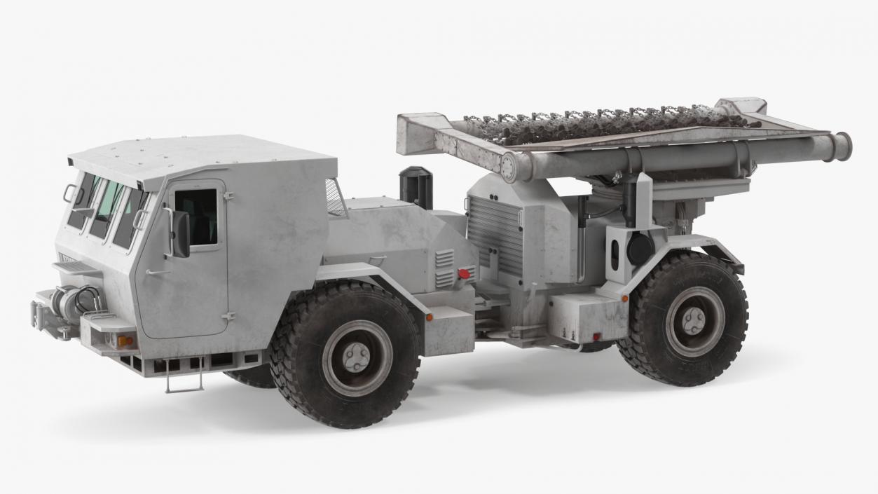 3D White Hydrema 910 Mine Clearing Vehicle Used Rigged