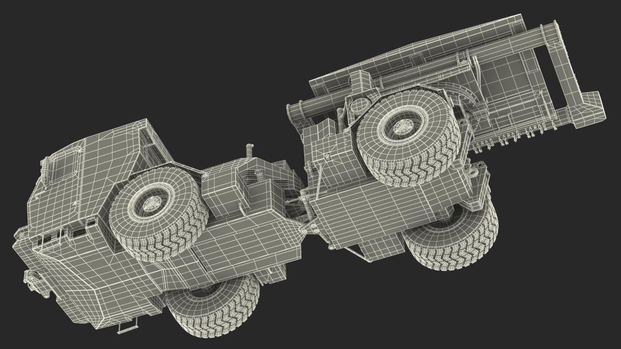 3D White Hydrema 910 Mine Clearing Vehicle Used Rigged