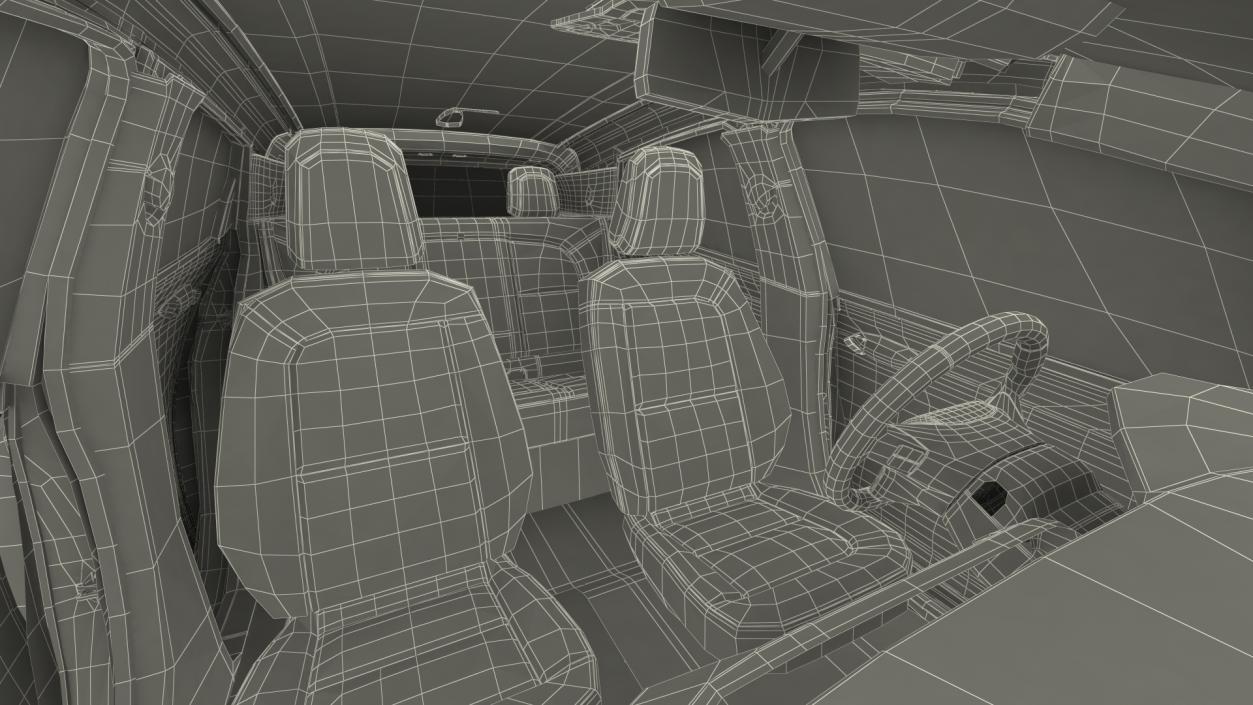 Electric Family Vehicle Simple Interior 3D model