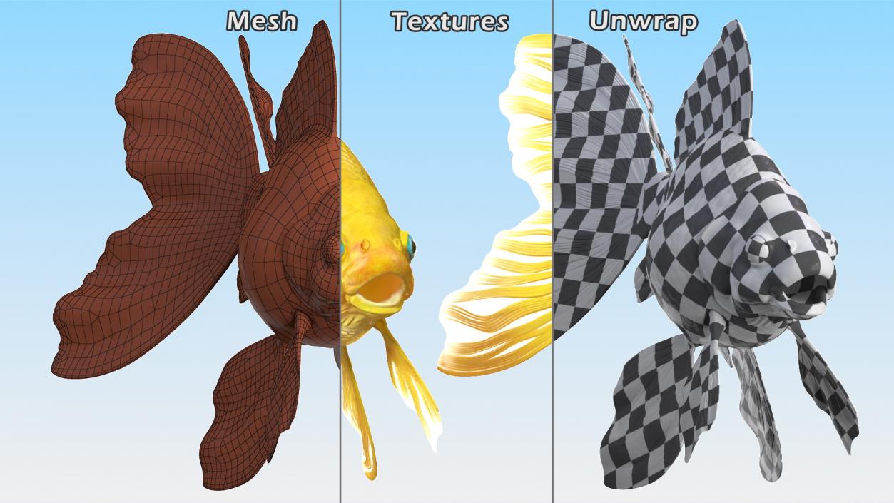 3D model Goldfish Rigged