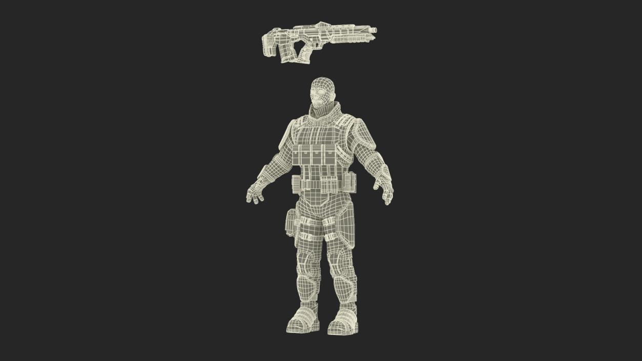 Future Soldier Fully Equipped 3D model