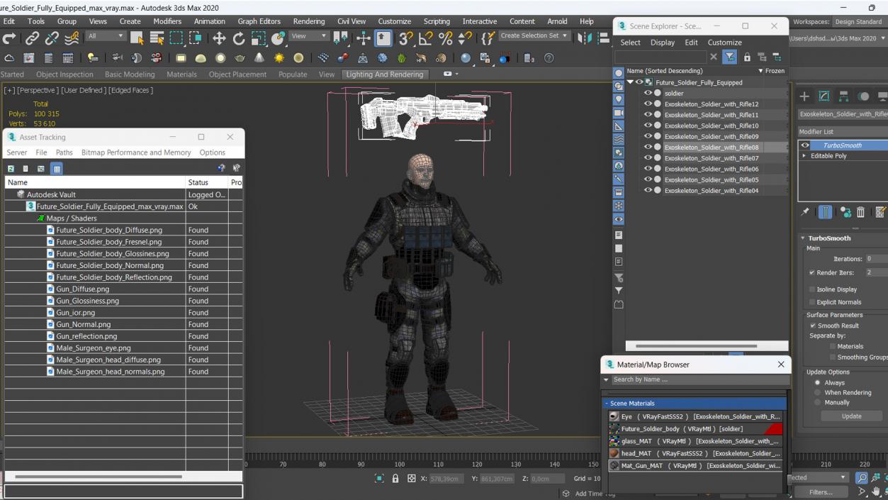 Future Soldier Fully Equipped 3D model