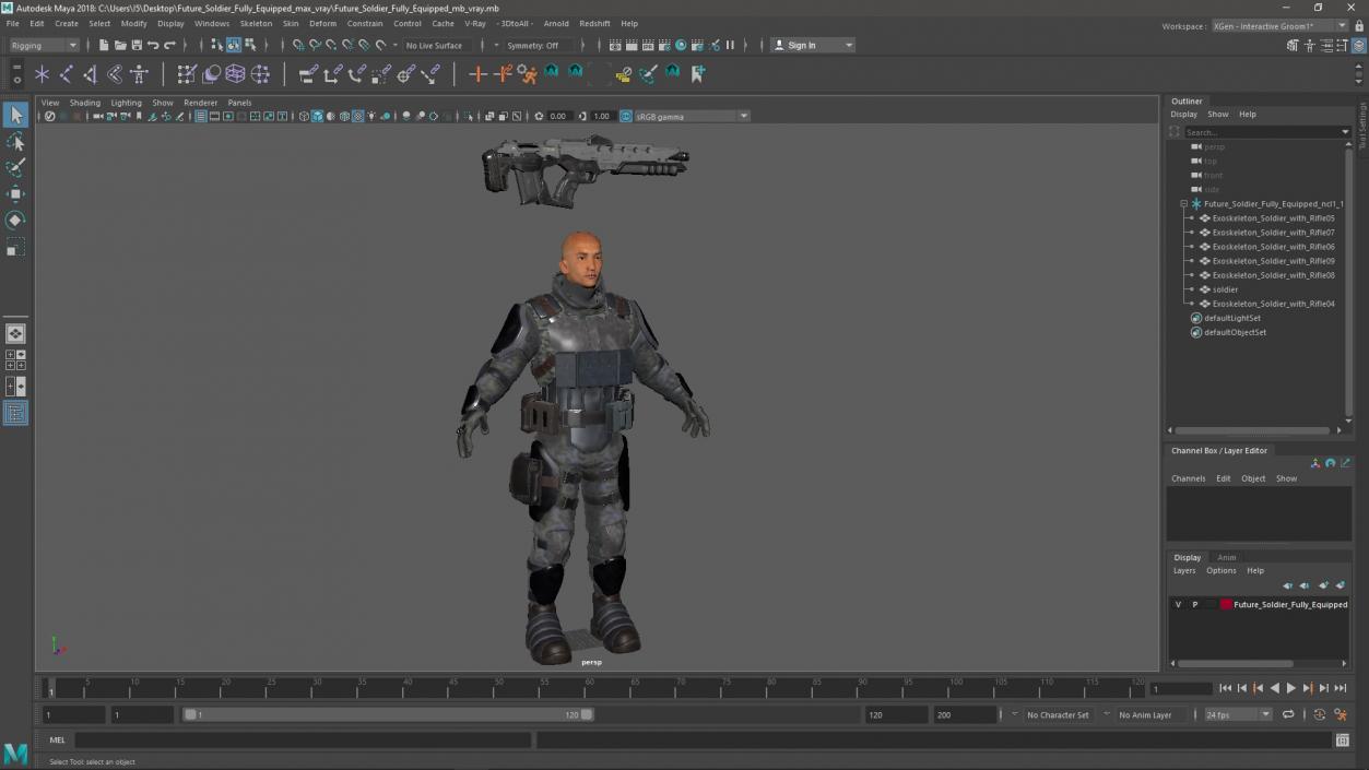 Future Soldier Fully Equipped 3D model