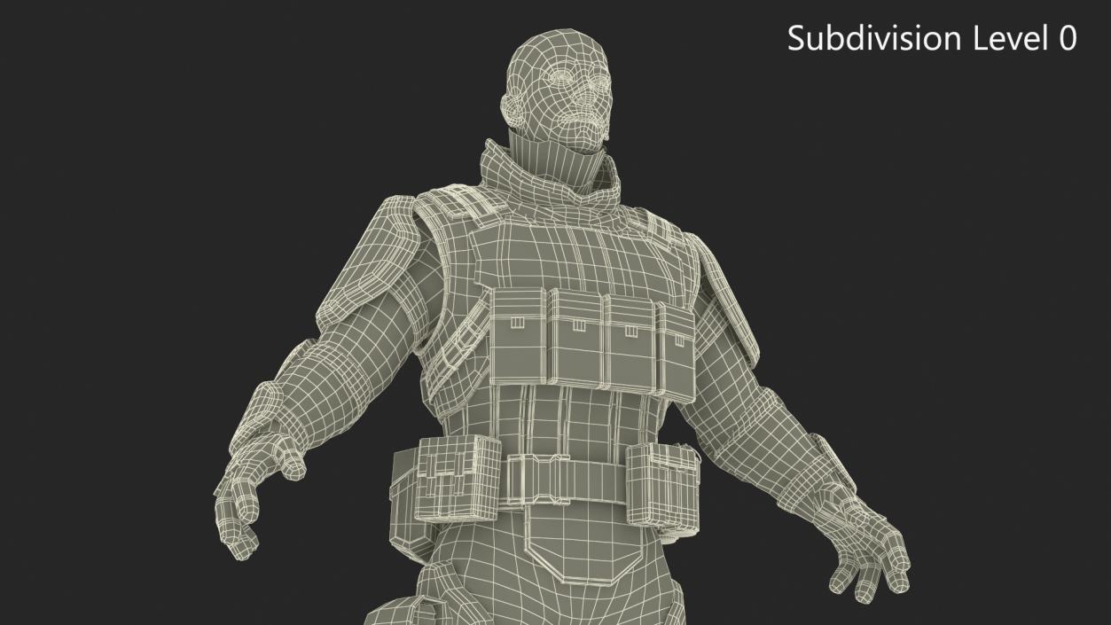 Future Soldier Fully Equipped 3D model