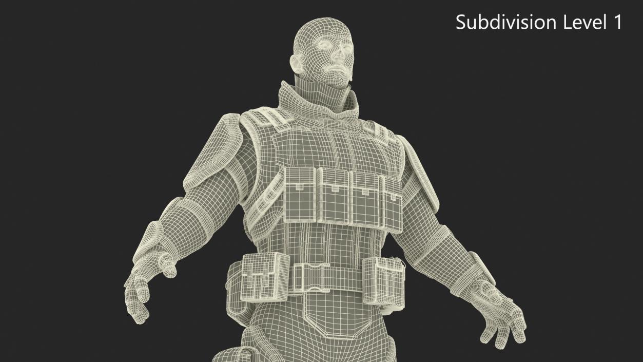 Future Soldier Fully Equipped 3D model