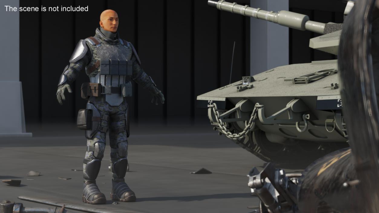 Future Soldier Fully Equipped 3D model