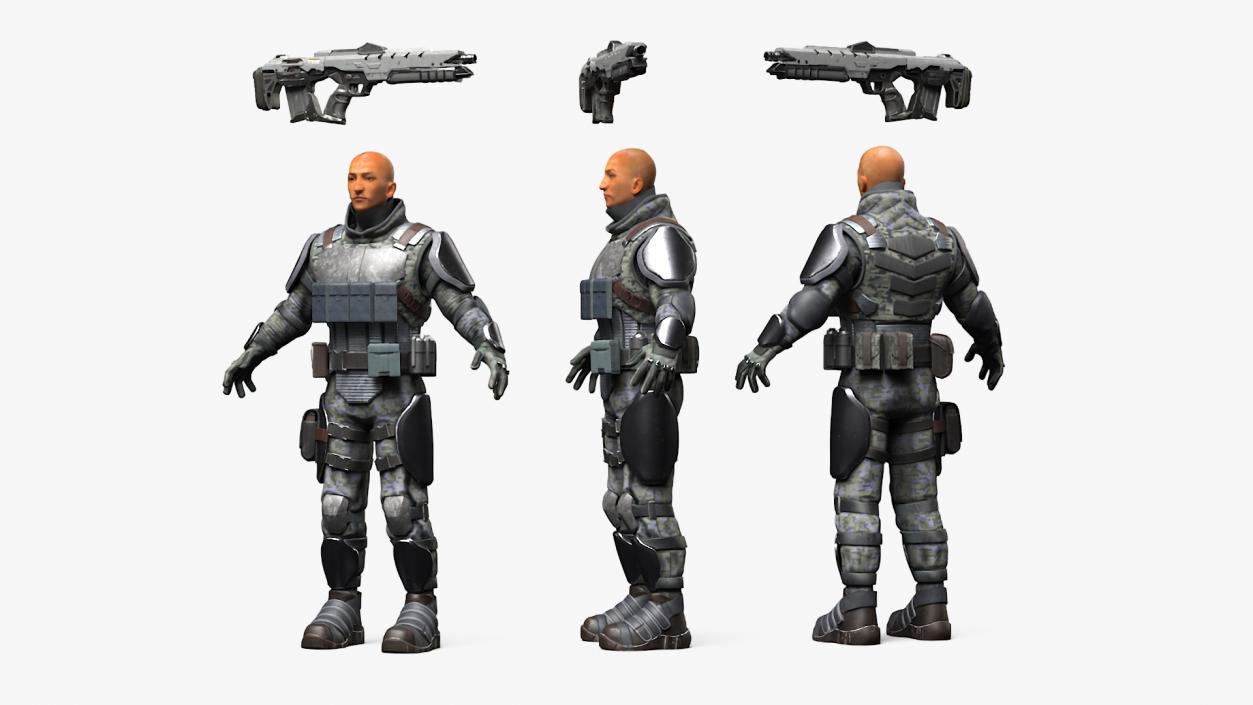 Future Soldier Fully Equipped 3D model