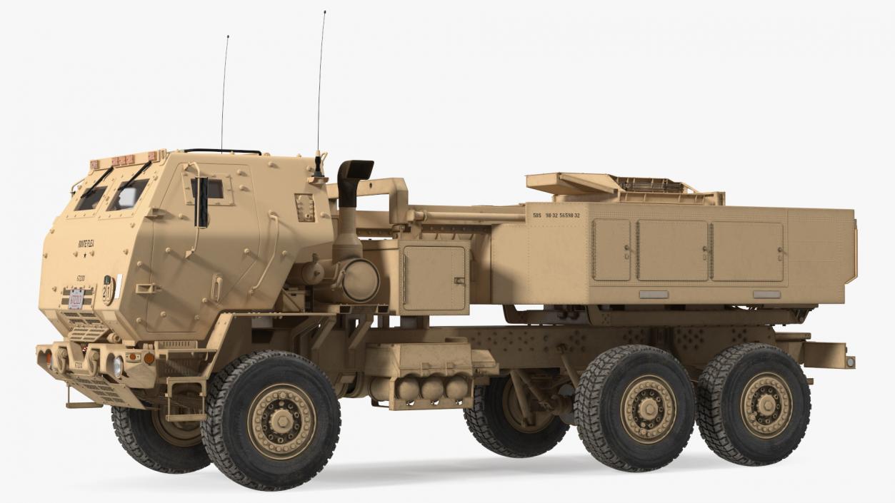 3D M142 HIMARS Multiple Rocket Launcher Desert model