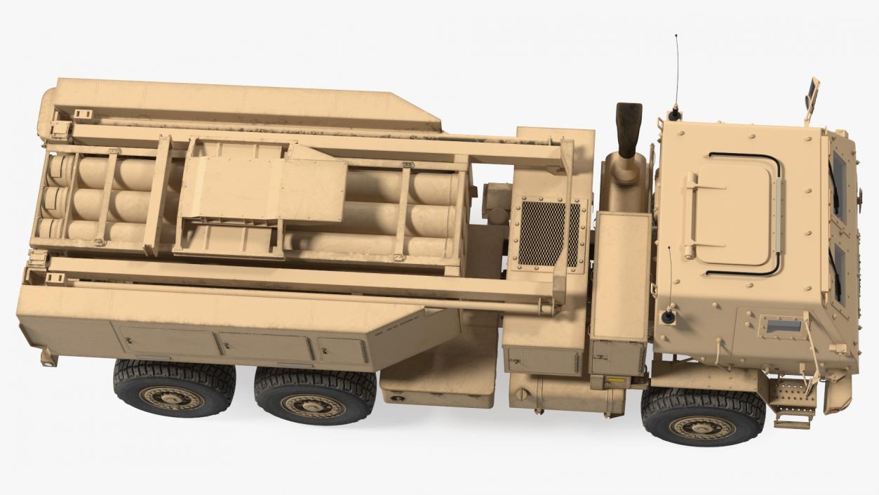 3D M142 HIMARS Multiple Rocket Launcher Desert model