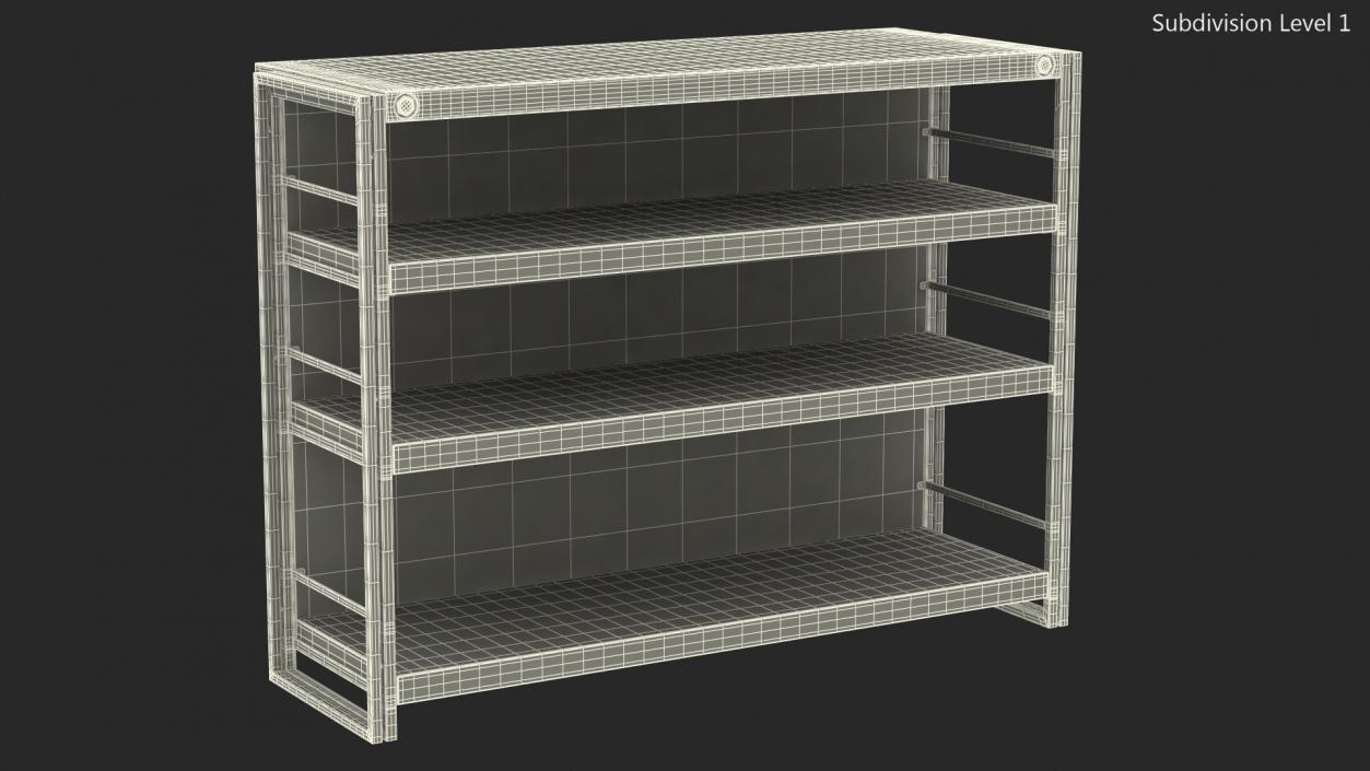 3D Home Bar Counter Unit Industrial Style model