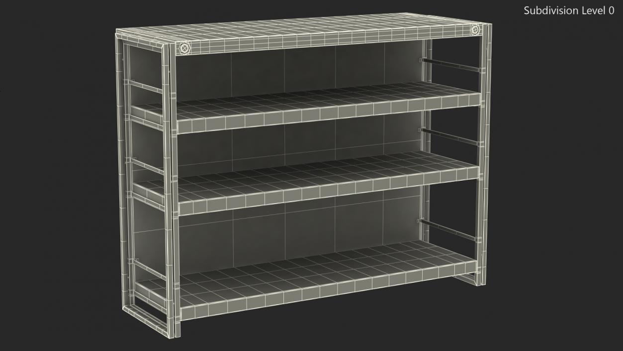 3D Home Bar Counter Unit Industrial Style model