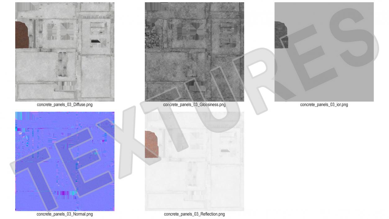 3D model Floor Concrete Panel