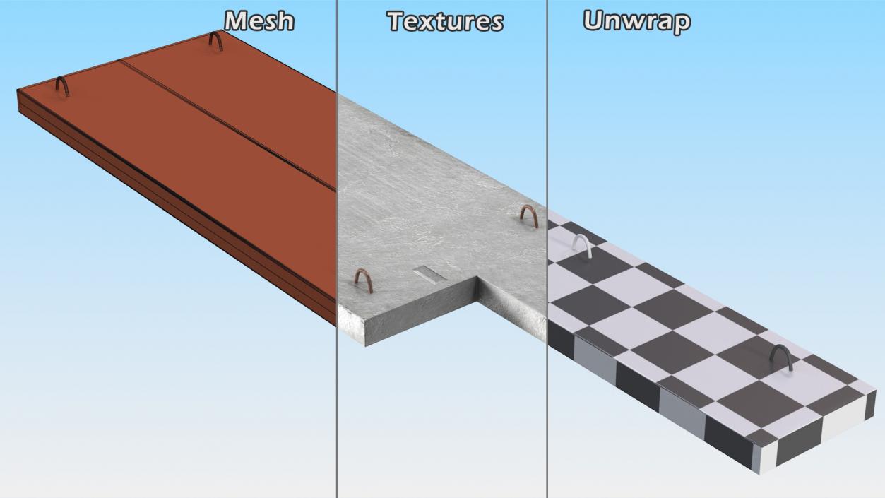 3D model Floor Concrete Panel