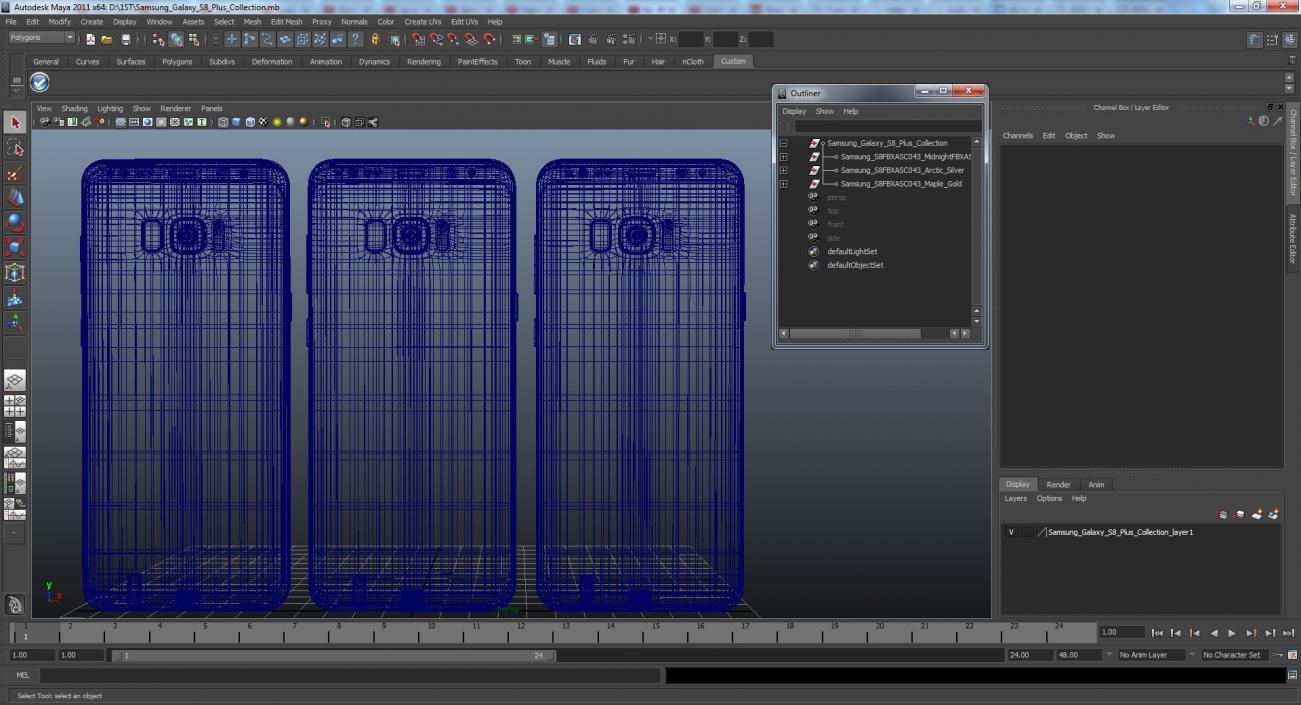 3D Samsung Galaxy S8 Collection model