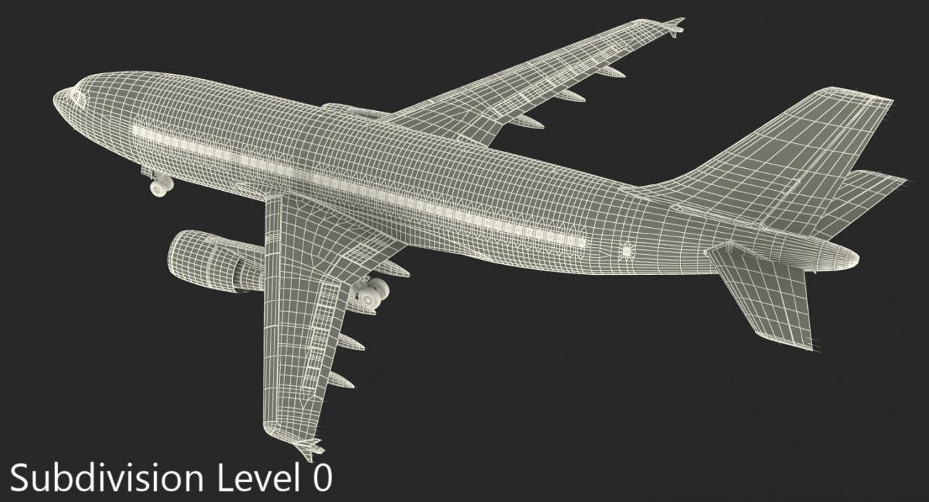 3D Airbus A310-300 Pan American model