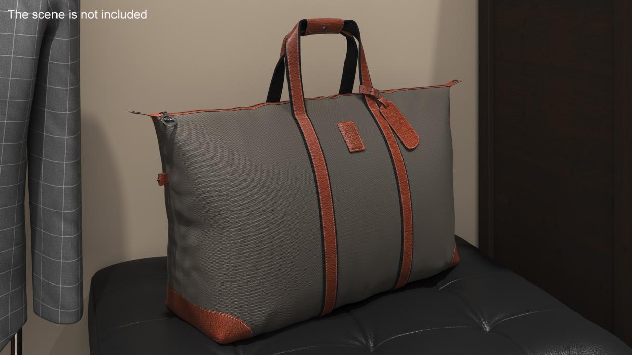 3D model Man Travel Bag LONGCHAMP Brown