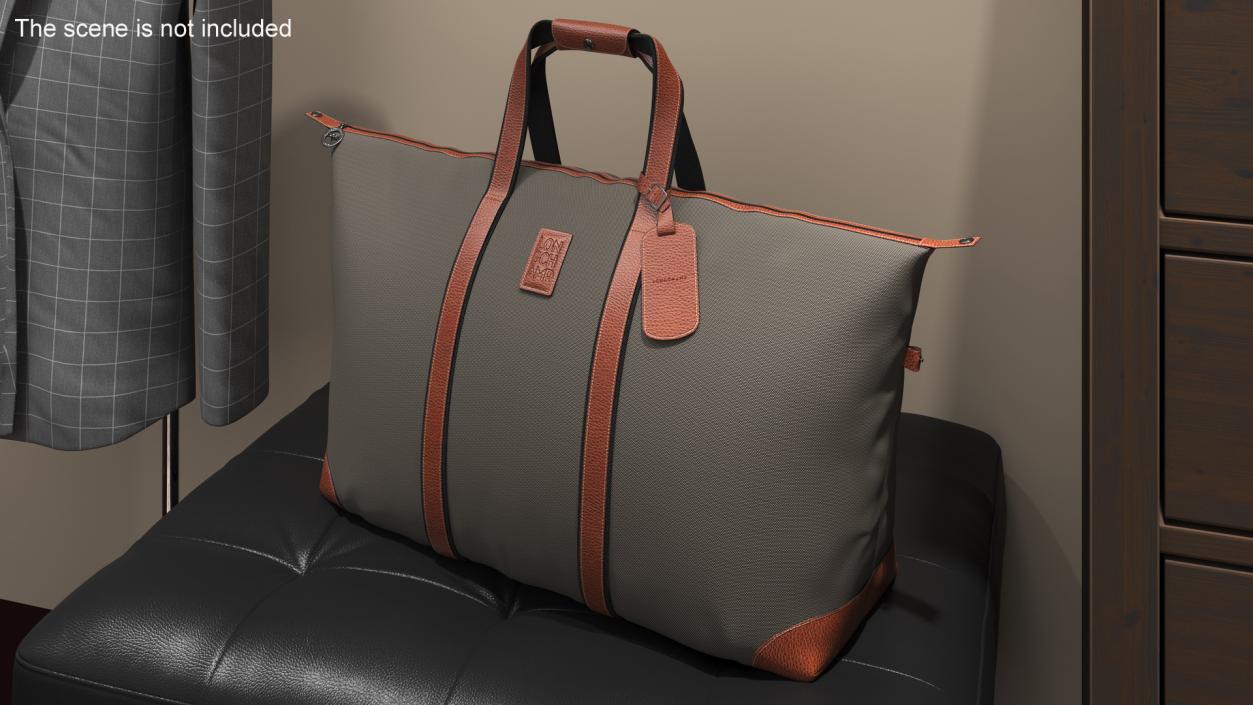 3D model Man Travel Bag LONGCHAMP Brown