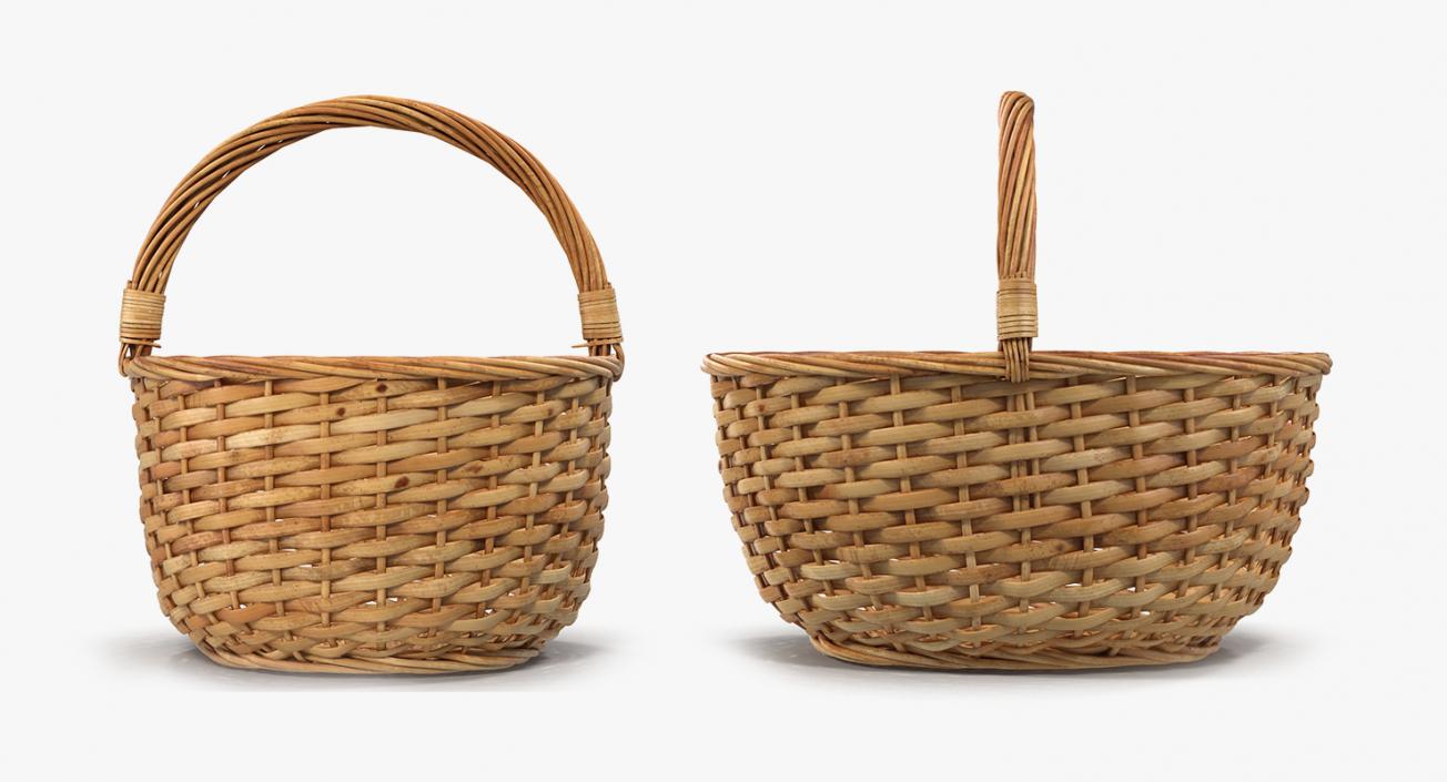 3D model Wicker Baskets Collection