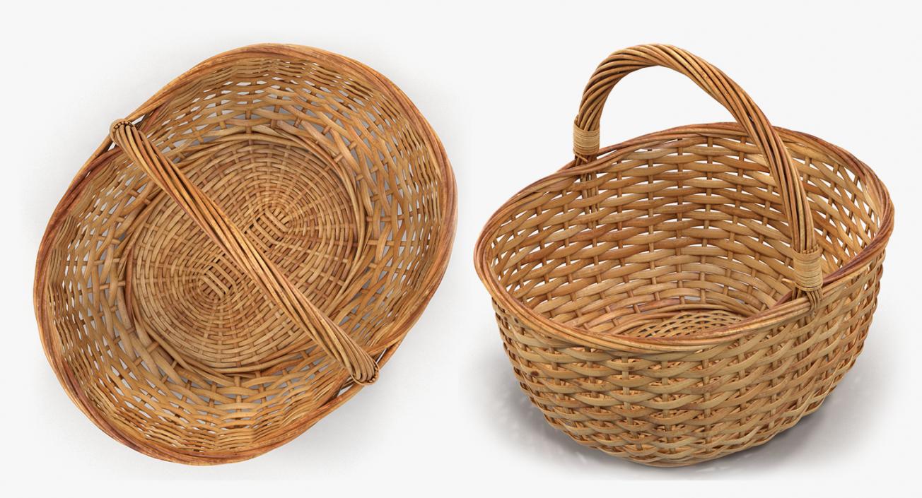 3D model Wicker Baskets Collection