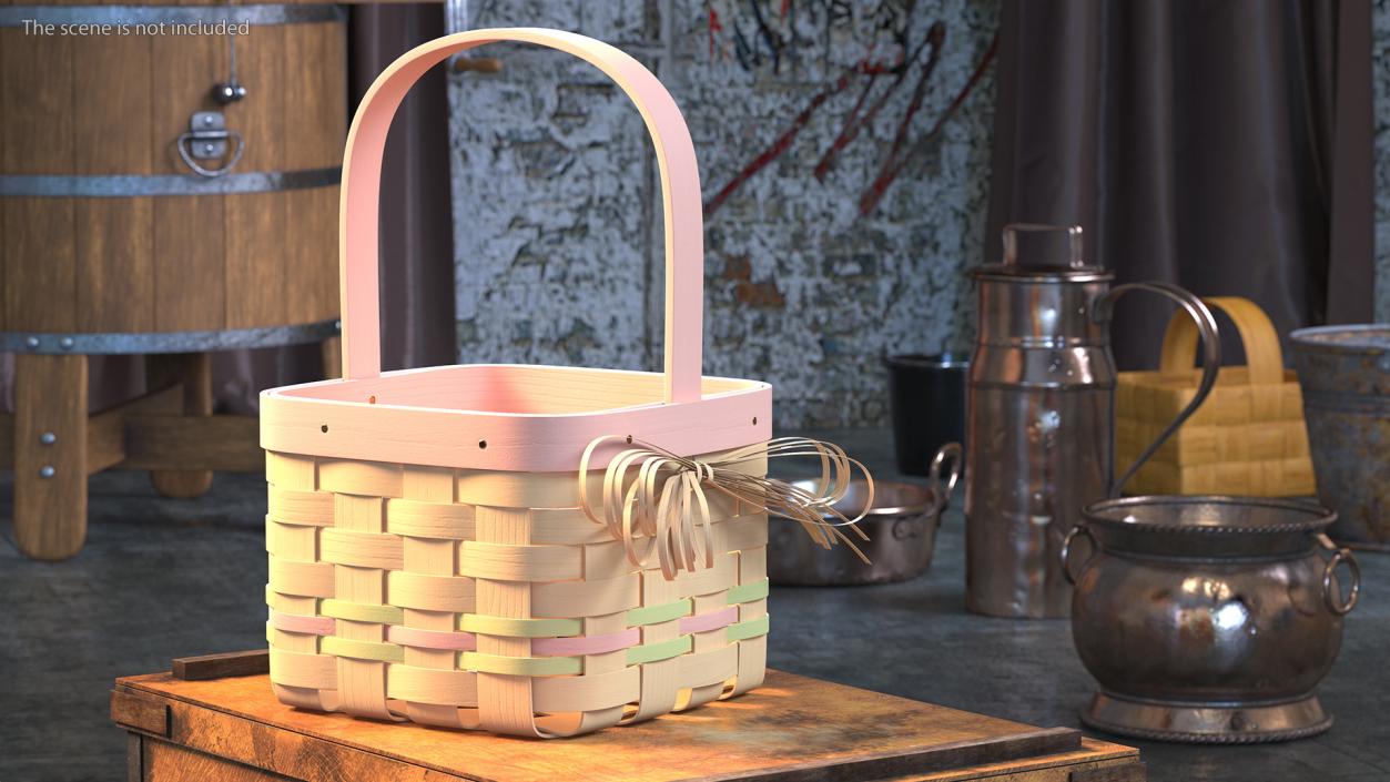 3D model Wicker Baskets Collection