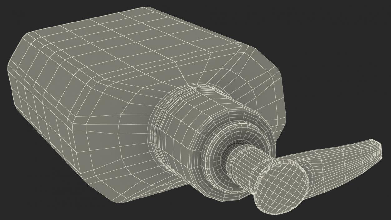 Labeled Sanitizing Gel Bottle with Dispenser 3D model