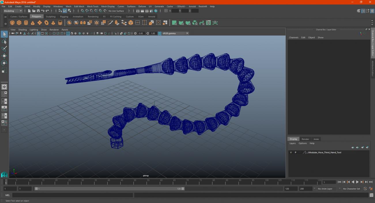 3D Modular Hose Third Hand Tool model