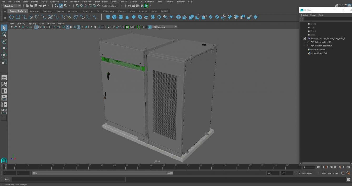 3D Energy Storage System Grey