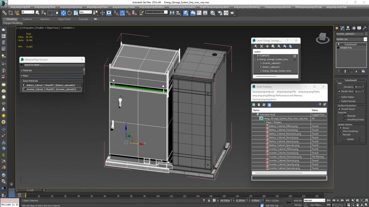 3D Energy Storage System Grey