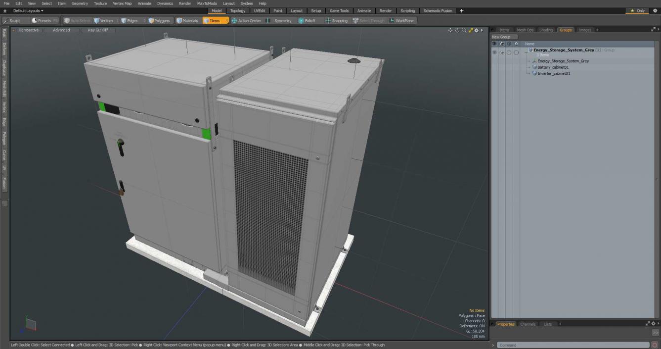 3D Energy Storage System Grey