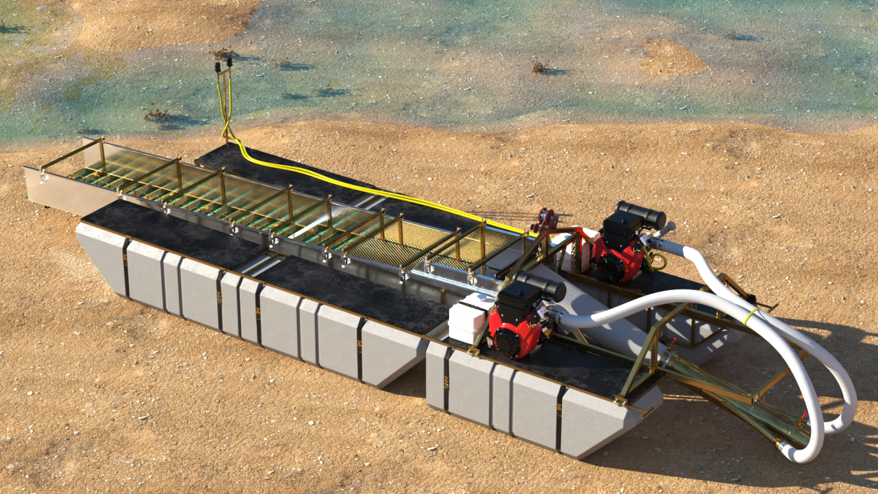 Equipment For Large-Scale Gold and Diamond Mining 3D model