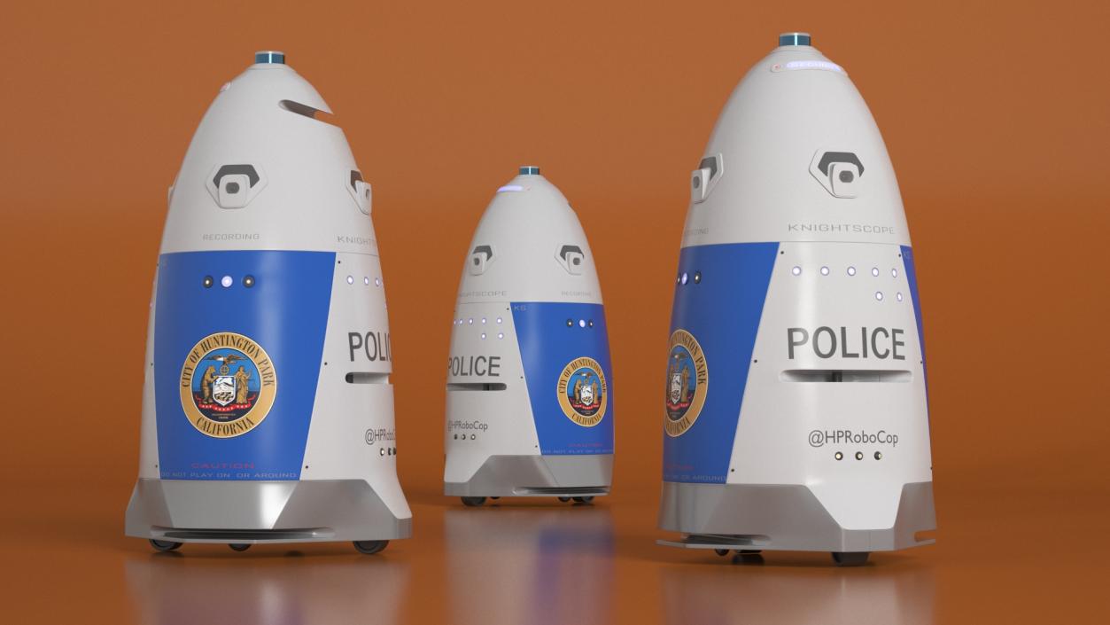 K5 Autonomous Police Surveillance Robot 3D model