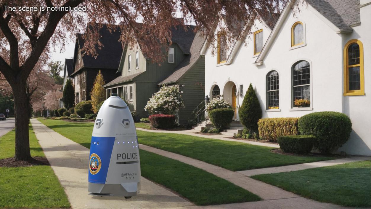 K5 Autonomous Police Surveillance Robot 3D model