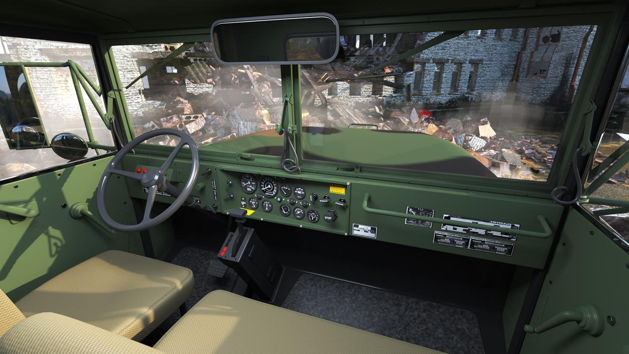 3D model M939 Military Truck Green