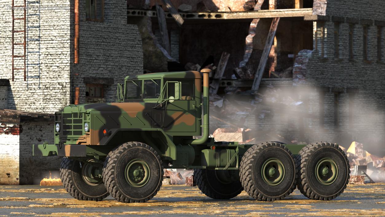 3D model M939 Military Truck Green