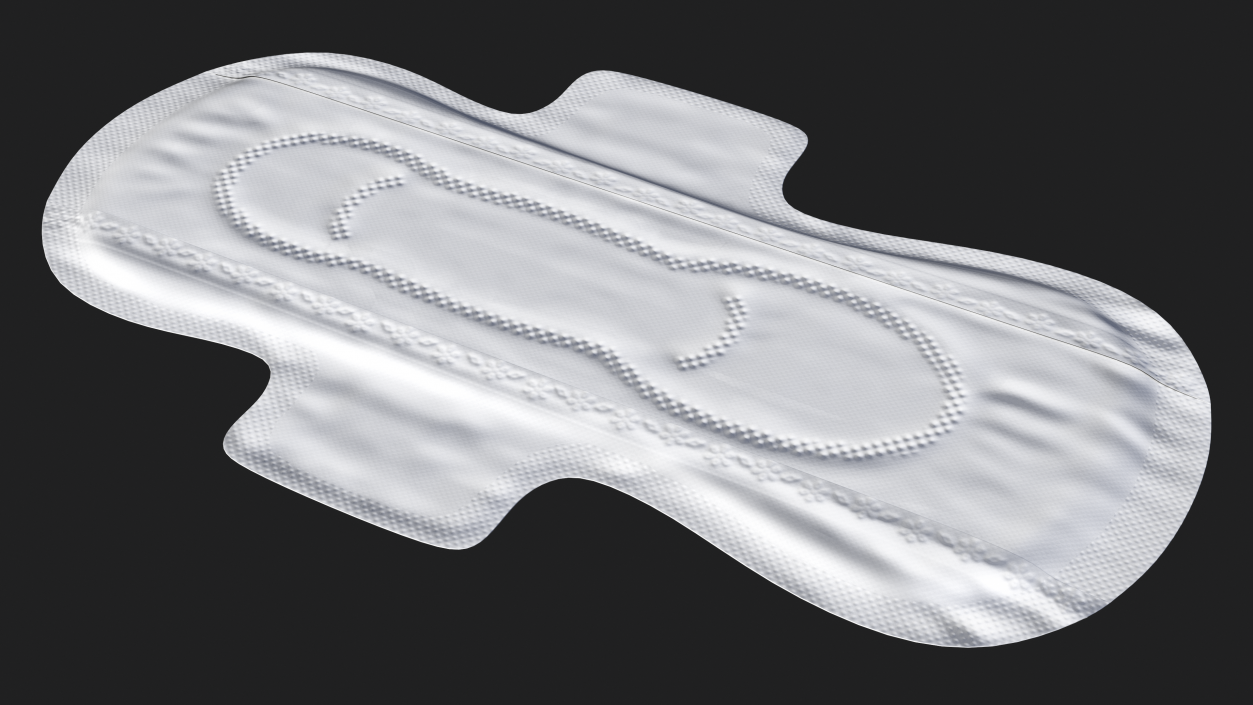 3D model Sanitary Napkin Pad with Wings